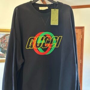 Men's Gucci interlocking G jersey, cotton logo sweatshirt size XXL made in Italy